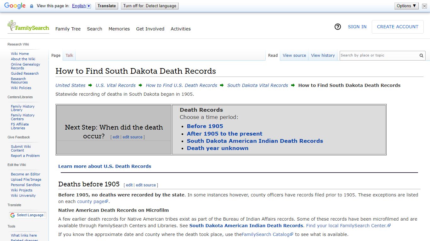 How to Find South Dakota Death Records • FamilySearch